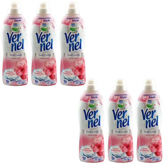 Vernel Fabric Softener Blumenmuster Crisp 6 X 27.1oz 32 Wl To 140 Days Freshener