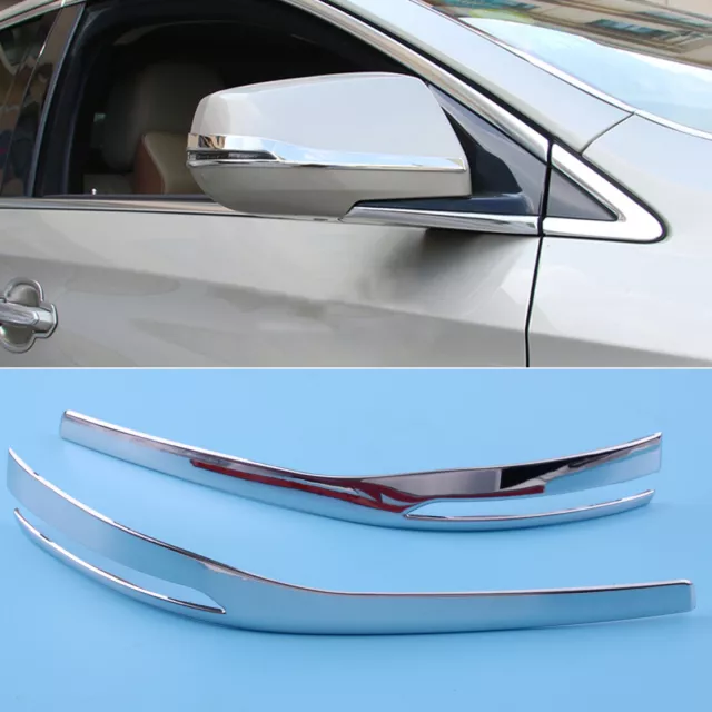 2pcs Chrome Side Rearview Mirror Strip Cover Trim Fit for Cadillac XTS 2013-2019