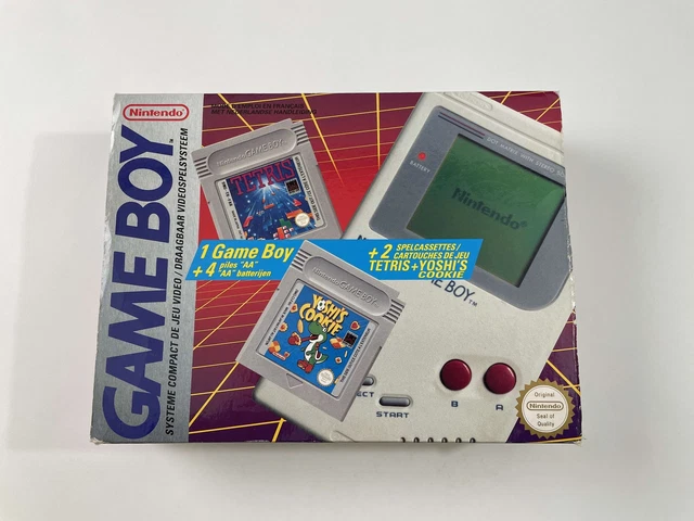 Rare Nintendo Game Boy Console Pack Tetris + Yoshi's Cookie FAH Très Bon état