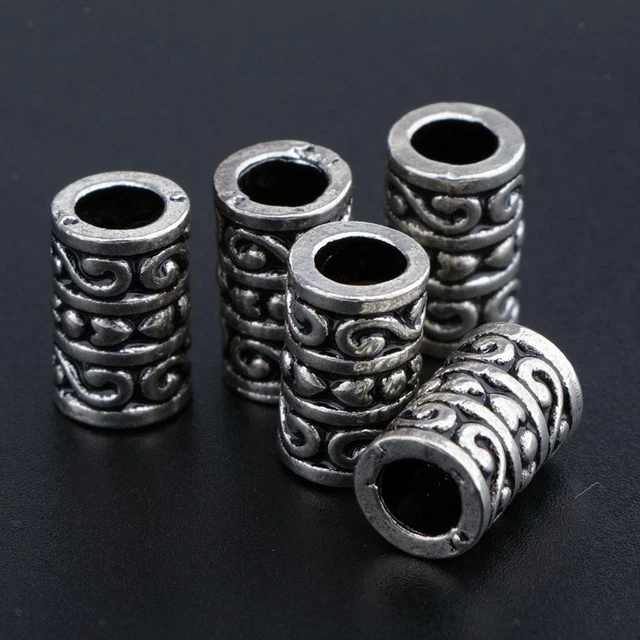 5pcs Vintage Style Spacer perles en vrac Big Hole DIY Bracelet faisant de
