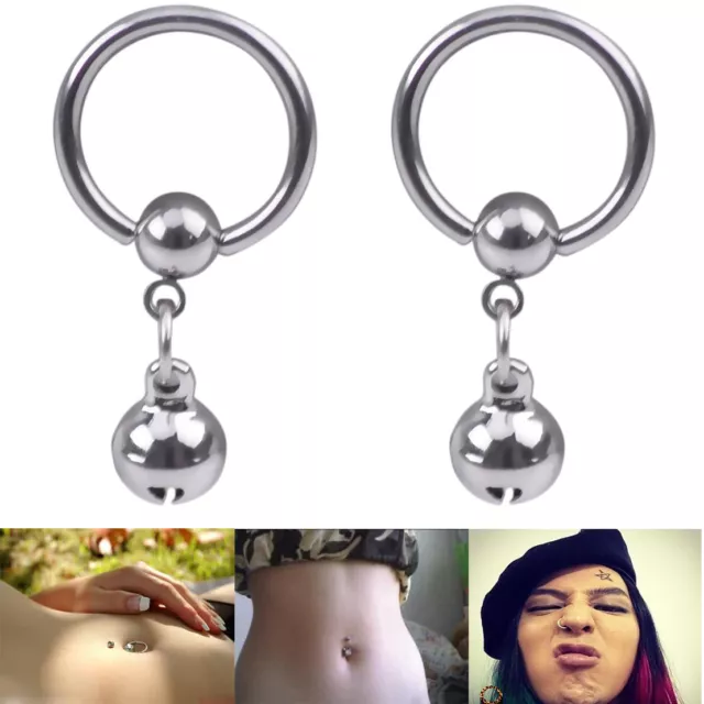 2x Brustpiercing Nipple Ring Brustwarzenpiercing Brust Piercing Nippel Anhänger