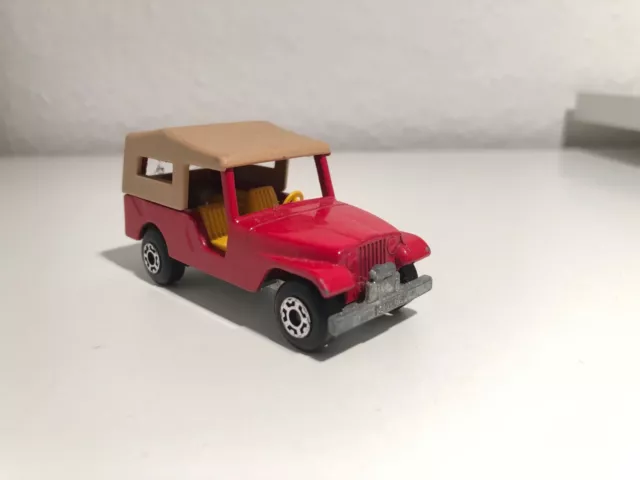 Matchbox Superfast Jeep CJ6 rot, Nr 53 Modellauto 1977