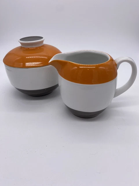 Vintage Eschenbach Bavaria Germany Creamer And Sugar Bowl w Lid Mid Century