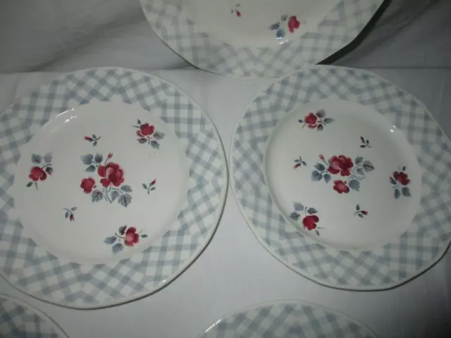 8 anciennes Assiettes plates  Digoin Sarreguemines  modèle BASTIA 23 CM  BE