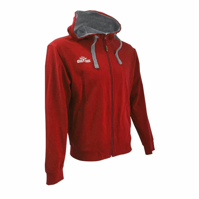 Giacca Tuta Felpa Cappuccio Uomo Donna Eye Sport Moto Ginnastica Rosso S M L XL