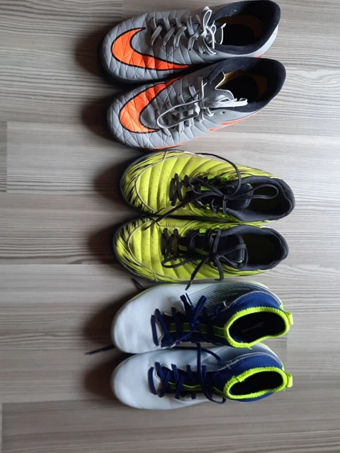 3 Paar Fußballschuhe Nike gr.35 / 35,5 decathlon Halle Rasen Kunstrasen