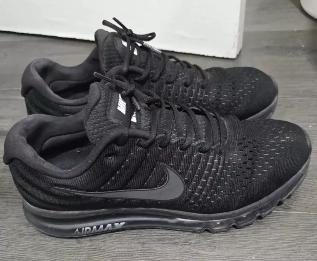 ⚡️Nike Mens Air Max 2017 849559-001 Black Running Shoes Sneakers Size 10.5