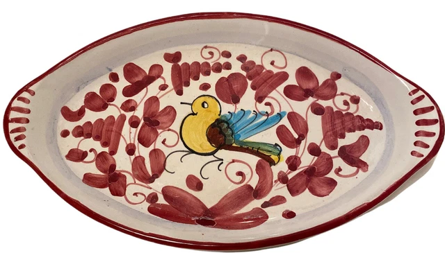 Mario Sambuco De Ruta Plate Small Made In Italy Hand Painted  (Shallow Dish)