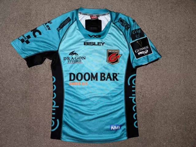 Match worn Dragons 2020-2021 alternate rugby shirt #14 Medium VX3 Wales