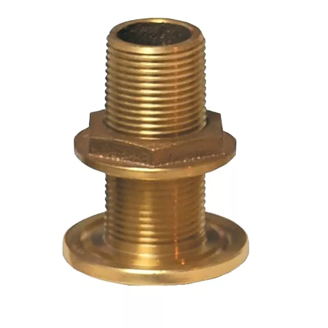 GROCO 1/2" NPS NPT Combo Bronze Thru-Hull Fitting w/Nut TH-500-W UPC 74298506...