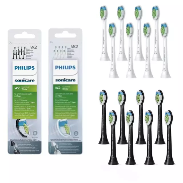 Рhilips Sonicare W2 Optimal White Zahnbürstenköpfe HX6064 Weiß Schwarz 8er-Pack