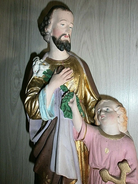 Statuette Religieuse Ancienne Saint André - Résine, Hauteur 13.5 Cm, Figurine