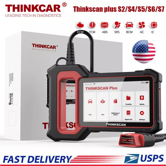 Thinkscan Plus OBD2 Scanner Code Reader ABS SAS SRS ECM BCM System Diagnostic