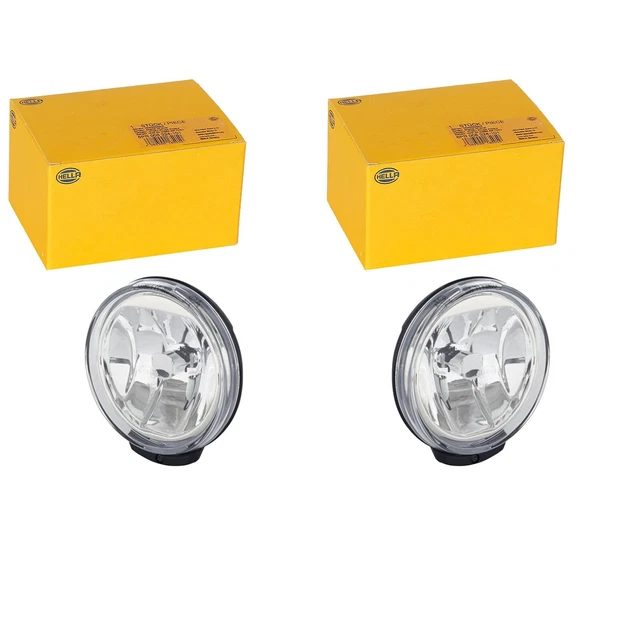 Kit 2 Phares Antibrouillard Ronds H3 - Halogène 70W 12V/24V - Homologation E20 - Montage Universel Avec Grille - Neuf