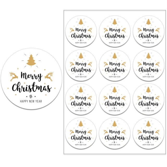 12 Sticker Weihnachtssticker Frohe Weihnachten Aufkleber Merry Christmas Xmas