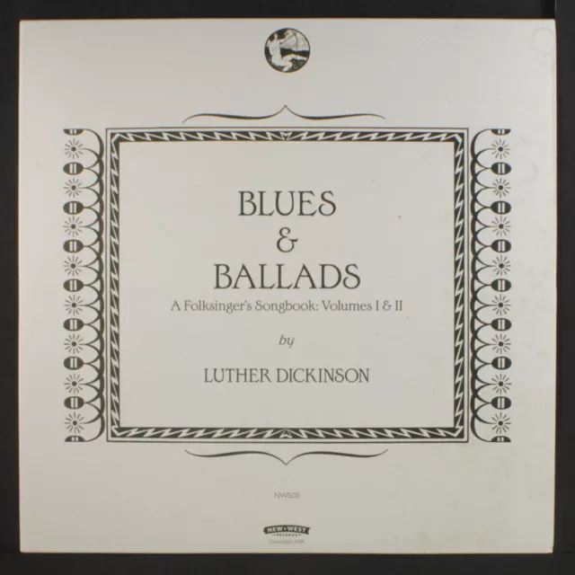 Luther Dickinson : Blues & Ballads Neuf Ouest 12 " LP 33 RPM