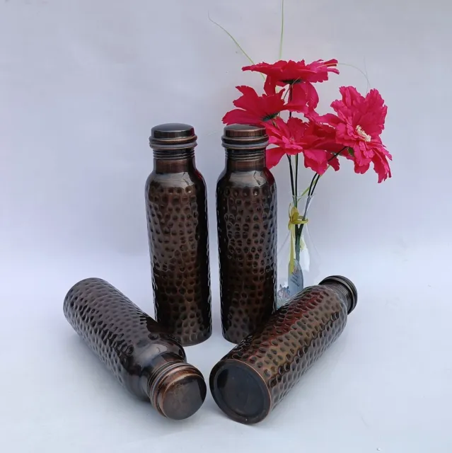 Botella de cobre puro antiguo, diseño Hemmard 4 piezas Set regalo de... 2