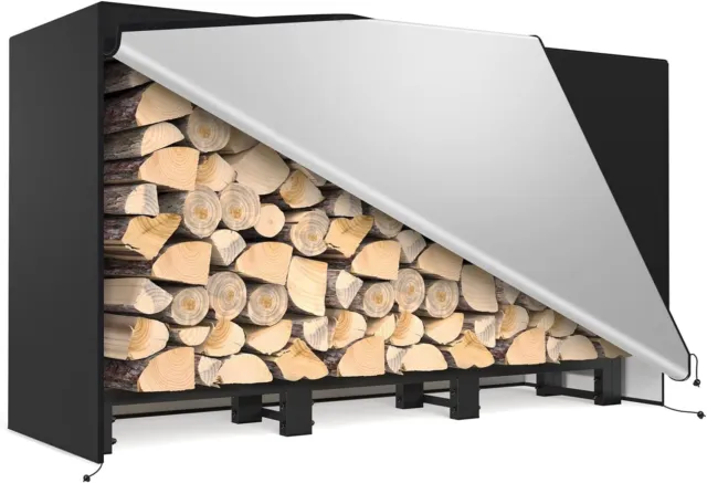 4ft Firewood/Log Storage Rack Outdoor/Indoor with Waterproof Cover Heavy Duty