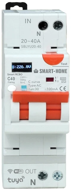 Wi Fi Rcbo INTERRUTTORE AUTOMATICO DIFFERENZIALE Tuya WIFI