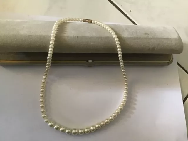 Ancien collier de perles de culture avec  fermoir 3