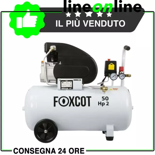 Compressore ad aria 50 litri Foxcot FL50 8 bar 2,0 Hp