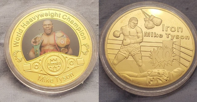 MIKE TYSON GOLD Coin Boxer Boxing Muhammad Ali Lennox Lewis Champ Knock ...