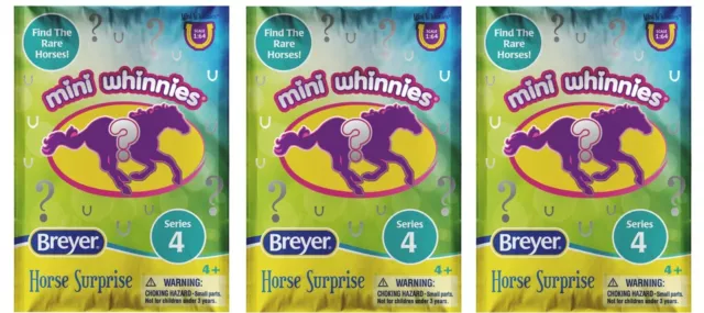 Breyer Horses Mini Whinnies Series 4 #300201 Surprise 3 Pack