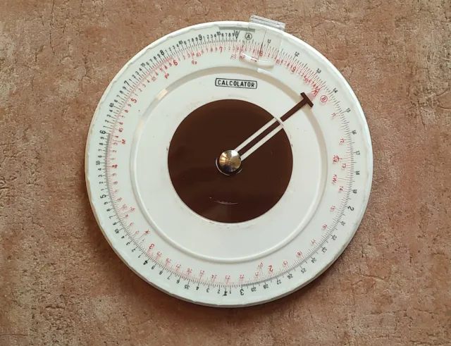 Regolo Calcolatore Tondo Rotondo Vintage Diametro 16 Cm