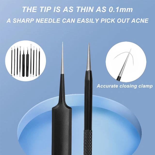 Blackhead Remover Set Nose Face Double End Extruder Stainless Steel