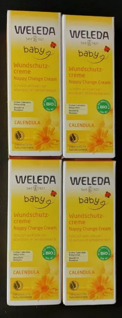 4 X 30 ml Weleda Baby Wundschutzcreme 4 x 30 ml Bio Calendula