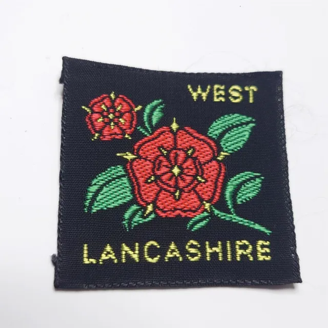 West Lancashire English County District Scout Patch Scouting Badge Ribbon 40mm