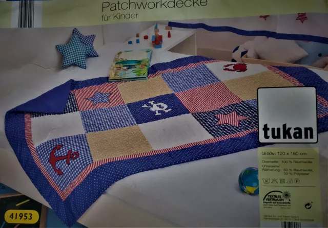 Baby Patchworkdecke Krabbeldecke für Kinder Tagesdecke Kuscheldecke 120x180cm