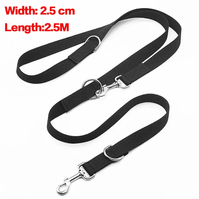 Dog Lead 8ft Adjustable Double ended Control Training Leash Police Style UK