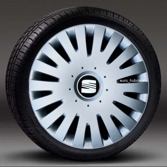 Silver  15" wheel trims, Hub Caps, Covers to fit Seat Ibiza,Leon
