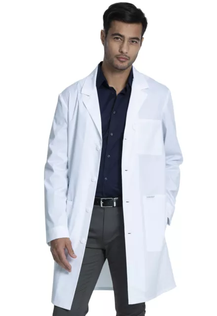 Cherokee Scrubs Unisex 38" Lab Coat Ck460 WHT White Free Shipping