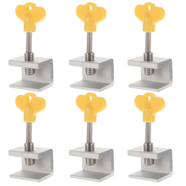 6 Pcs Limiter Window Lock Window Stopper Security Aluminum Child