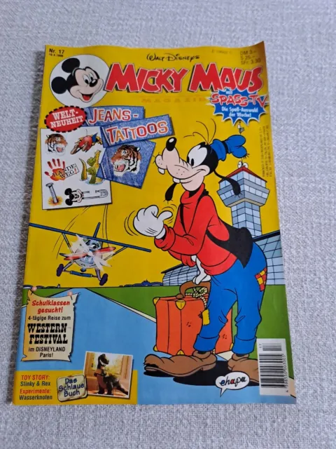 Micky Maus Comicheft Nr. 17/1996 komplett mit Beilagen