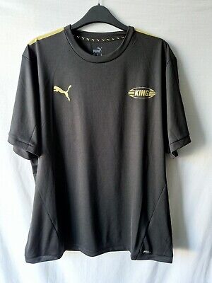 T-shirt calda top Puma King nera maniche corte maglia uomo XL abbigliamento attivo vestibilità slim