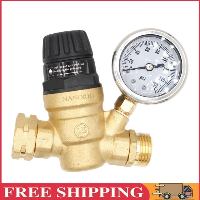 Maniglia valvola riduttore di pressione camper 3/4 pollici riduttore di pressione acqua ottone compatto