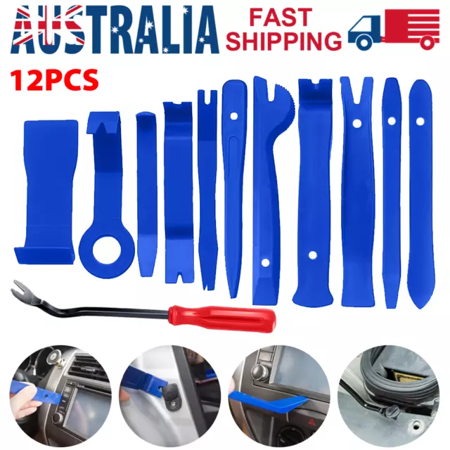 12PCS Car Trim Removal Tool Auto Hand Tools Pry Bar Dash Panel Kit Door Interior