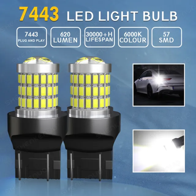 A1 AUTO 2x T20 7443 W21W LED Bulbs Green Bright SMD 3030 Colorful Daytime  Light