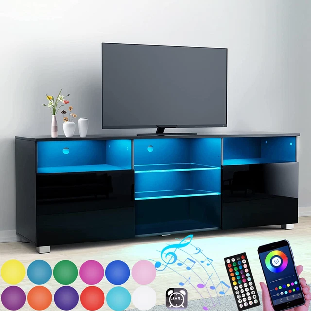 MODERN LED TV Stand Media Console Table Entertainment Center with