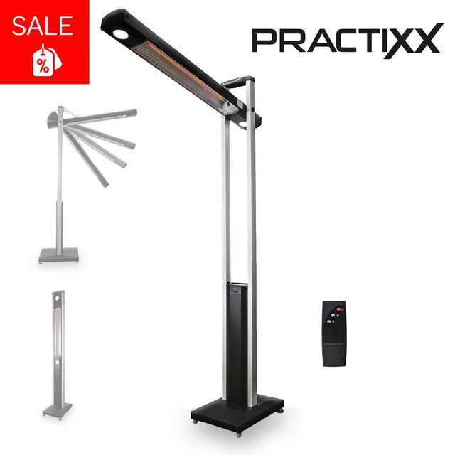 Standheizstrahler Practixx Terrassenheizer Heizstrahler Terrasse Infrarot 1800W