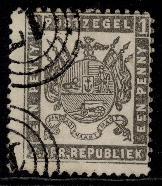 SOUTH AFRICA - Transvaal QV SG171, 1d grey (to black), FINE USED.