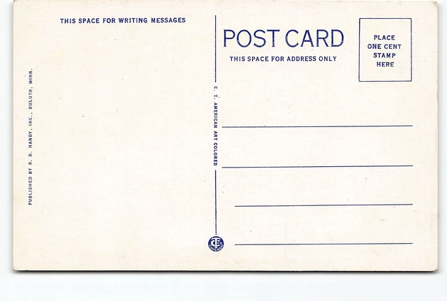 Airplane View Harbor Grand Marais Minnesota North Shore MN WB Postcard Unposted 2