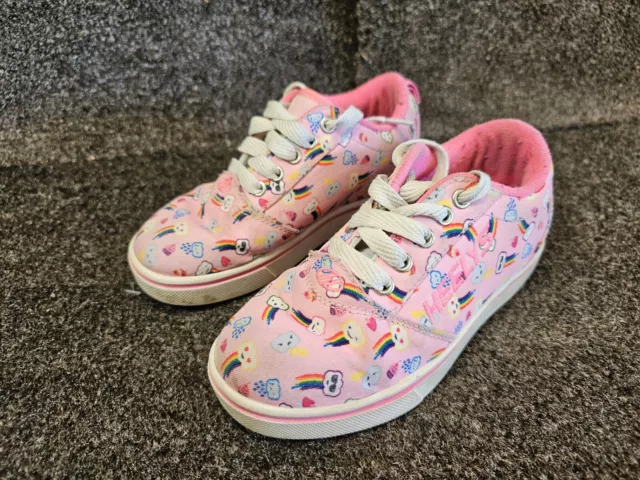 HEELYS GIRLS PINK Rainbow YOUTH Size 1 No Wheels