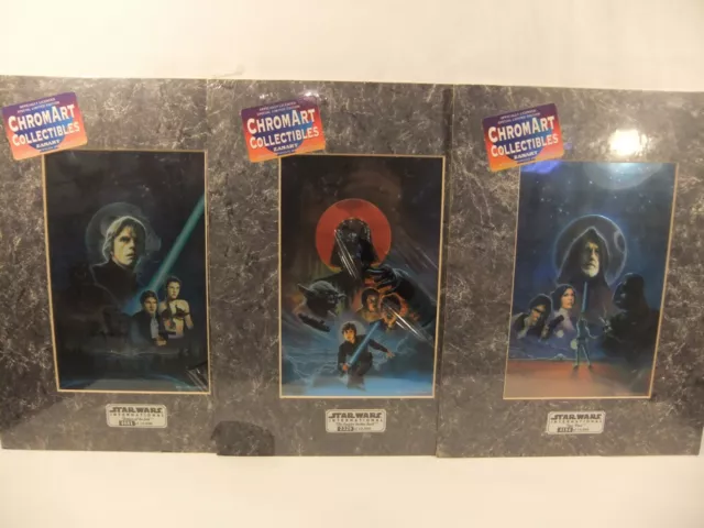 Star Wars Chromart Zanart 1996 Set Chrome Prints ANH ESB ROTJ Lucasfilm Numbered