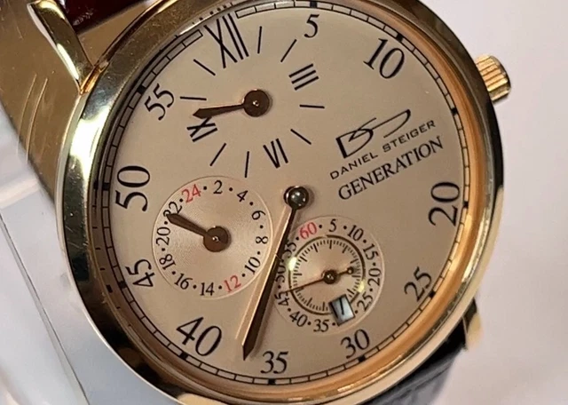 Vintage 1990's Daniel Steiger Generation Regulator WATCH Automatic 20 Jewels NOS