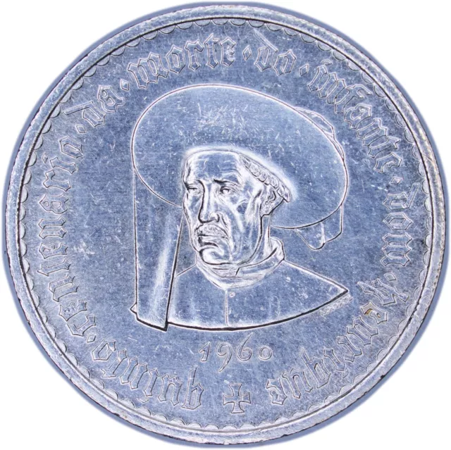 Portugal 1960 20 Escudos Moneda Plata Ebc