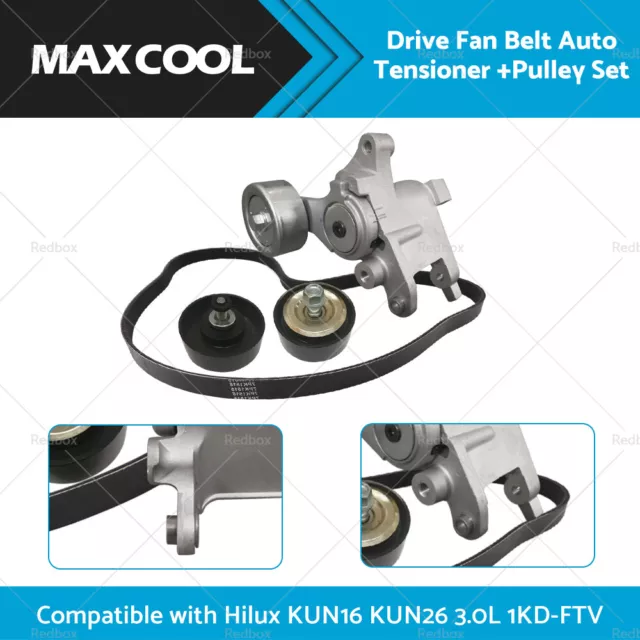 Drive Fan Belt Auto Tensioner Pulley Suitable for Hilux KUN16 KUN26 3.0L 1KD-FTV